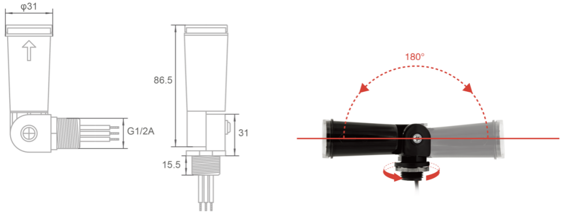 Rotating Handle Direction Finding Zero Cross+FCC Infrared Filtered