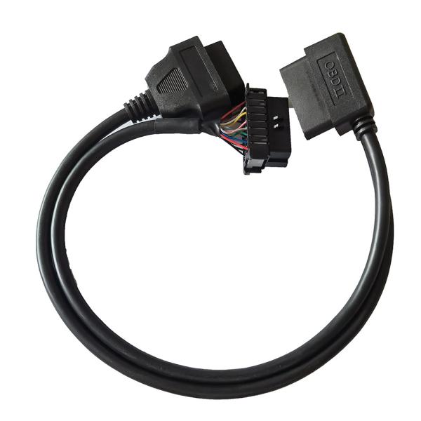 12W-24W OBD2 Y Cable Splitter Male To Dual Female For Benz Vehicle Diagnosis