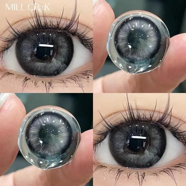 Natural Cosmetic Contact Lenses Millcreek Lenses 14.5mm Diameter In Brown Grey Color