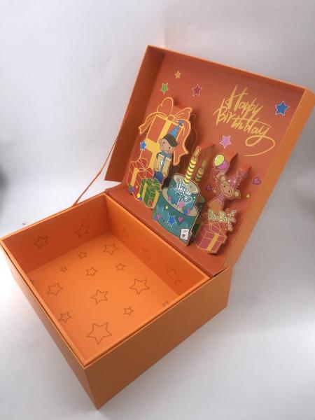 Caixa de embalagem de presente surpresa de tamanho personalizado com papelão 3D e papel revestido