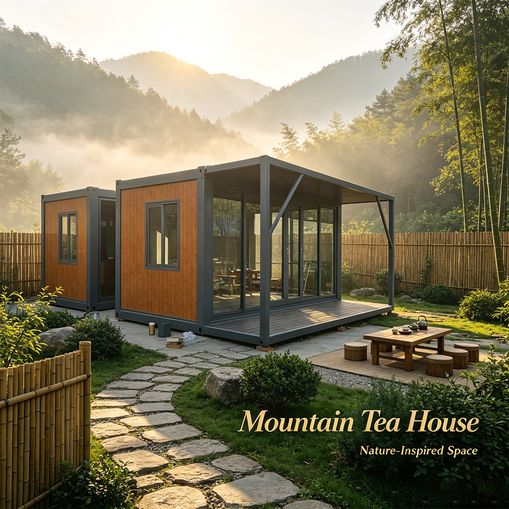 Foldable Shipping Container Home With Double Glass Window and Security Door for Foldable Prefab Tiny House and Rural Cabin