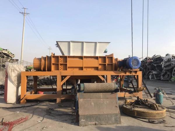 Metal Shredder PLC Control Metal Recycling Machine Double Shaft Scrap Metal Shredder