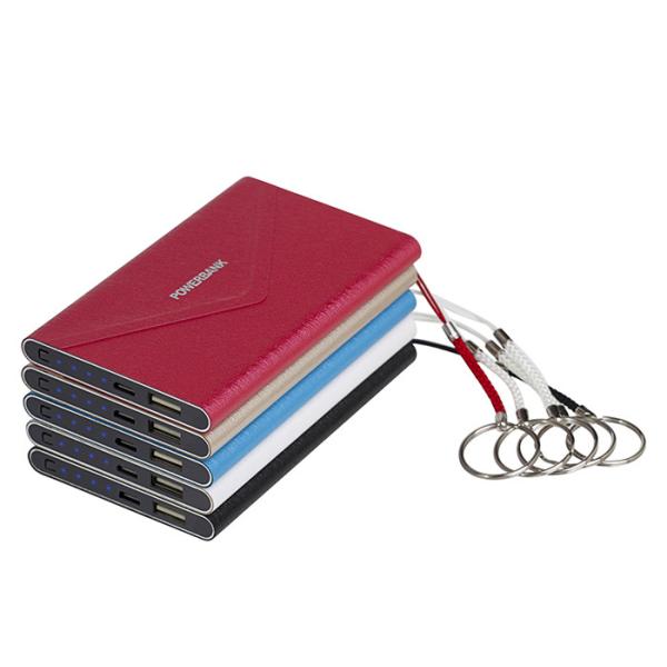Thin-meter Power Bank Show Life Brand Gift Customization Factory Leather Envelope 4000mah, 5000mah Portable Power Bank