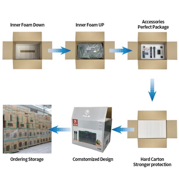Wood Rechargeable Trolley Speaker With Bluetooth USB TF AUX In