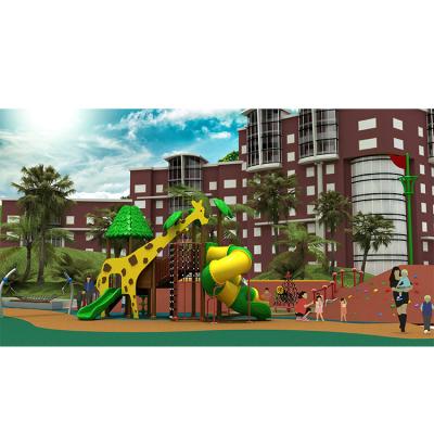 O campo de jogos feito sob encomenda plástico do divertimento exterior desliza o estilo do girassol de YST para crianças