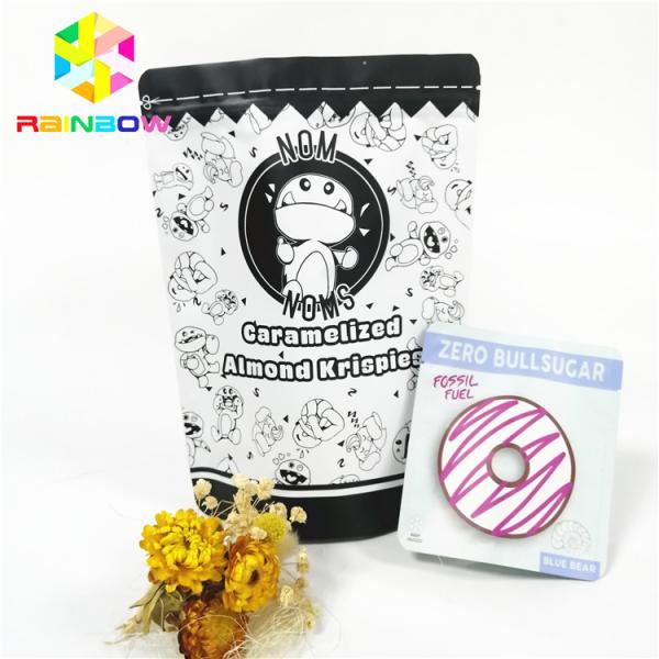 Edible Food Packaging Pouch Zipper Snack Package Bag For Cookies Candy