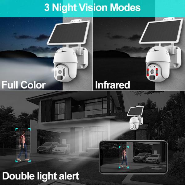 4g Солнечная Ptz Камера Металлический корпус Ubox Wifi Солнечная камера Внешнее цветное ночное видение