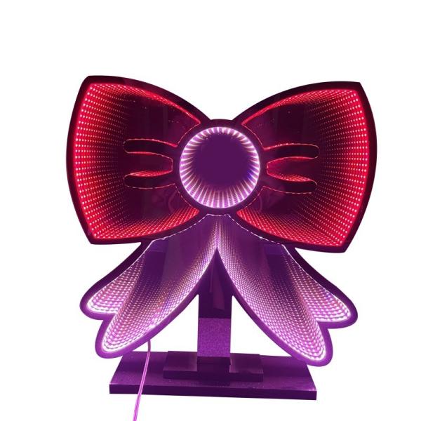 Рождественский элемент туннель 3D бесконечное зеркало рефлекторный свет для праздничного декорации двора