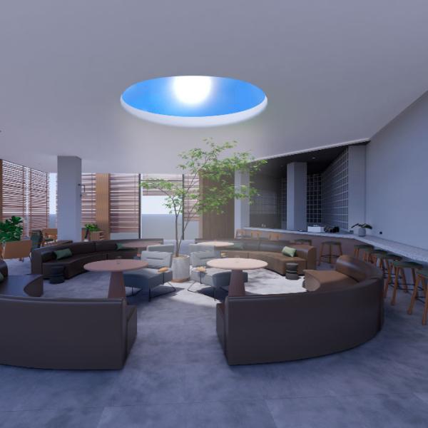 Interior Lighting Artificial Sun Skylight 1200mm Round Shape and 100VAC-240VAC Electric Voltage