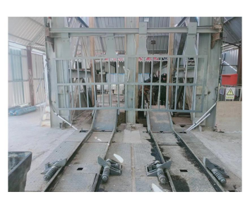CAGE SAFETY DOOR Vertical Shaft Safety Gate, Mine Shaft Collar Safety Door, Cage Barrier with Rocking Platform & Stopper Interlock Anti-Misoperation Lock for Mine Hoist Equipment
