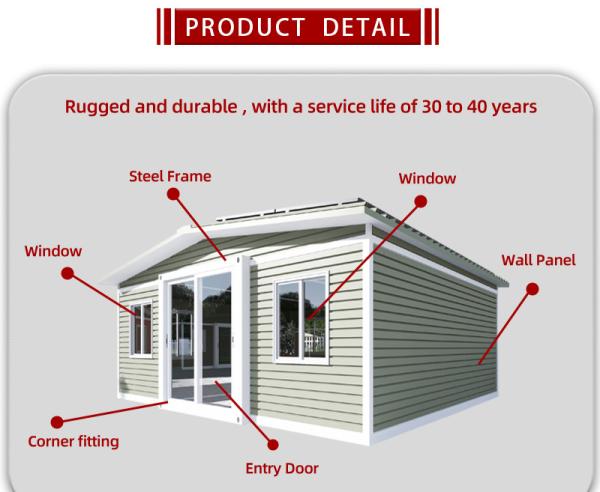 Estilo de Design Moderno 20ft Casa de Container Portátil Expandível Estandares de Vida Australiana