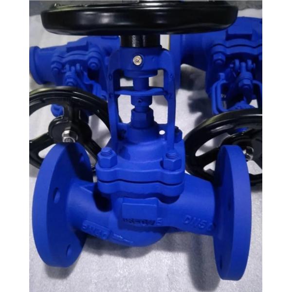 carbon steel GS-C25 PN40 DIN bellows flanged globe valve