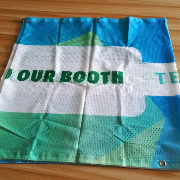 Advertising Fence Mesh Banners , Mesh Building Banners Hanging Heat Transfer Printing