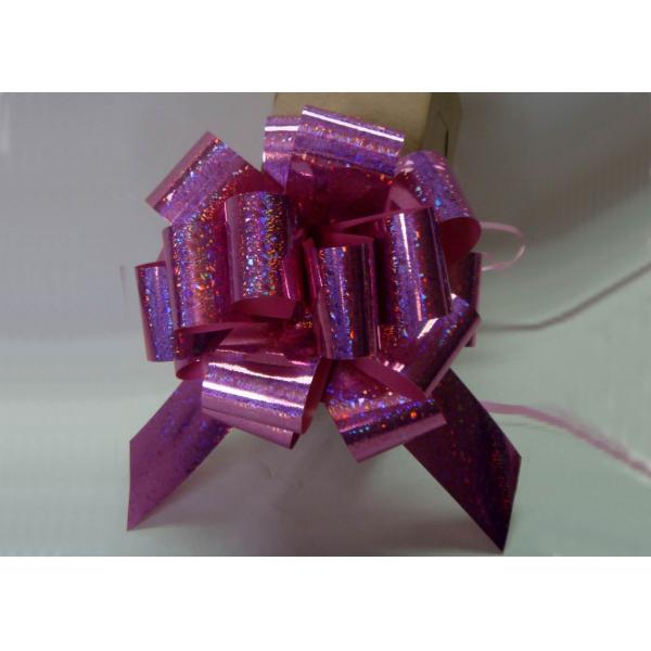 Holographic Green Fushia Pom Pom bow 4