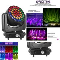DMX controlado 37 * 15W RGBW 4in1 Strobe LED lavado cabeza móvil para discotecas