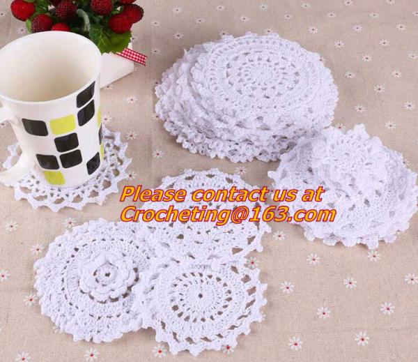 Hand made crochet doily, table cloth, Different styles of different Placemat color custom