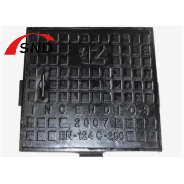 Couvercle de trou d'homme en fonte ductile à peinture en spray décorative haute ténacité, carré, classe E600 D400