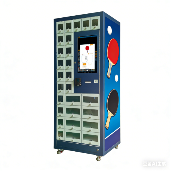 Automated Locker Vending Machine Designed for Easy Rental and Return of Table Tennis Rackets in Various Sports Facilities