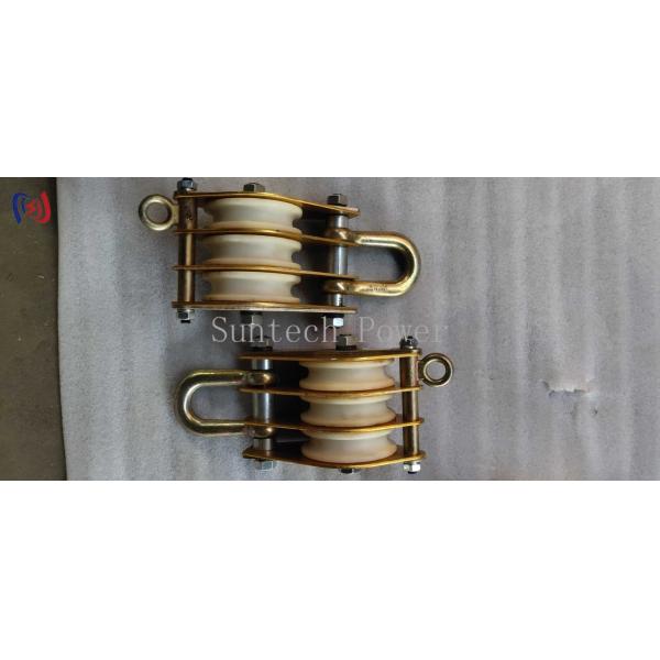 Open Type Hoisting Tackle With Light Weight And MC Nylon Wheel For Tower And Line Construction