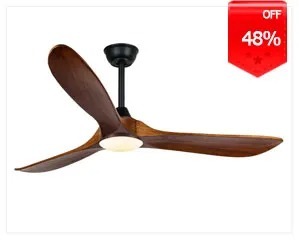 Dimmable ceiling fan with LED Light 60 inch Indoor wood Two-Blade Ceiling Fan light(WH-VLL-40)