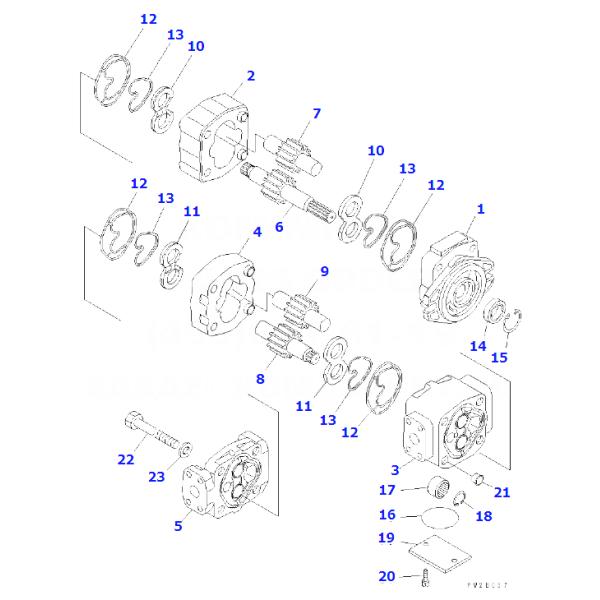 Средний высокий гидронасос 23А-60-11102 10Т р экскаватора КОМАТСУ давления