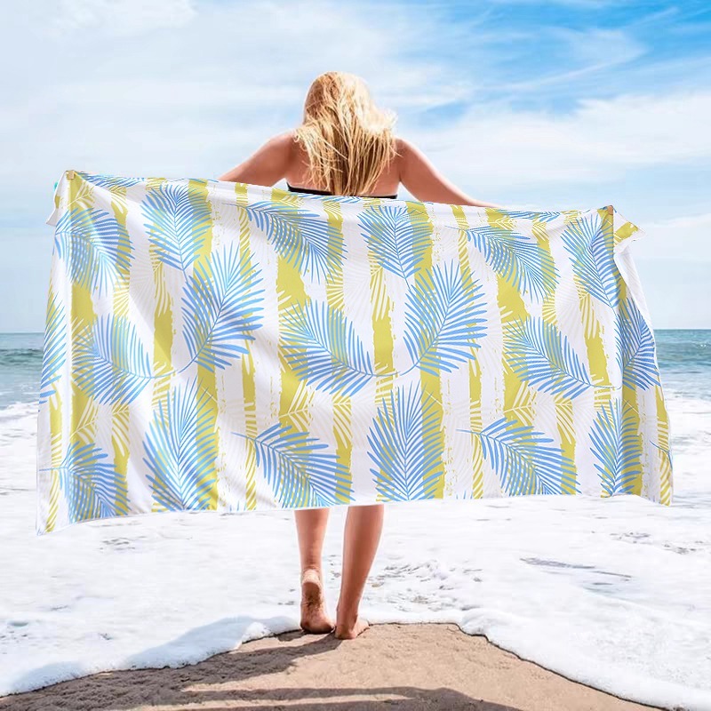 100% Polyester Cooling Beach Towel 165gsm Lightweight 75x150cm Bulk Wholesale Microfiber Towel For Adults