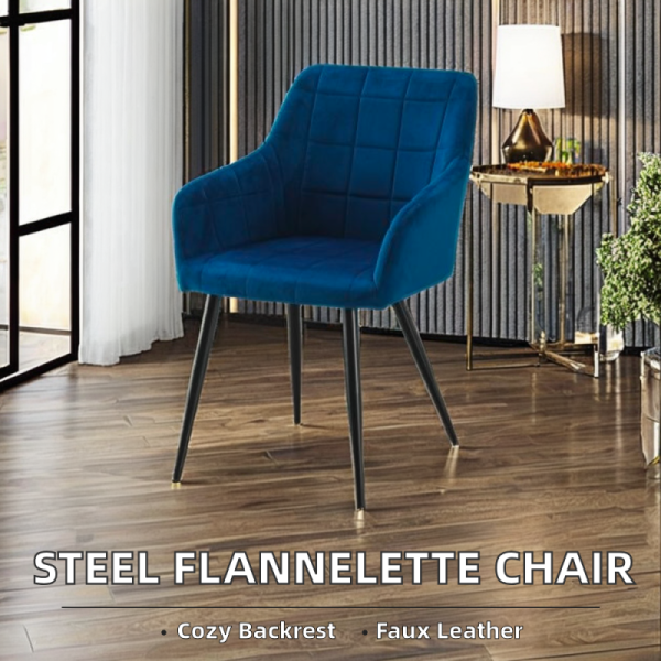 European Modern Accent Dining Chair Ergonomic Soft Cushion Seat High Back Velvet Upholstered Home Home Office Warehouse