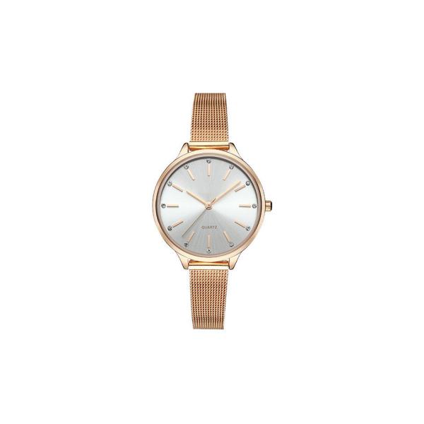 SS Small Ladies Wrist Watch , Milanese Bracelet Stainless Steel Back Quartz Watch