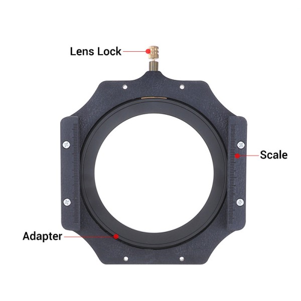 100mm Lens Filter Adapter Aluminum Alloy Camera Filter Holder Waterproof For 100x100mm And 100x150mm Lens Filters