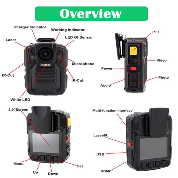 130 de Ambarella S2 21 Megapixel do corpo graus de registrador da câmera