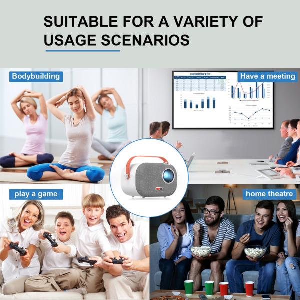 Sun 700 Portable Projector with Handle Support Full HD Proyector 1080P Home Video Projetor