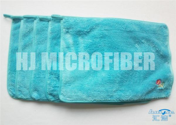 Super Soft And High Water Absorption Factory Direct Blue Printed Microfiber Cleaning Cloth  100%Economy  30X40cm