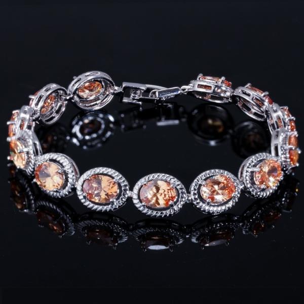 Luxury Bridal Bracelet Bangle Wedding Gift Big Cubic Zircon Vintage Baguette Bracelet Bangle Gold Color Jewelry
