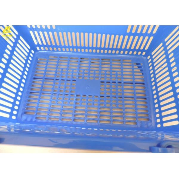30L Volumes Hand Held Shopping Baskets 50 X 35 X 25.5cm Size Blue Color