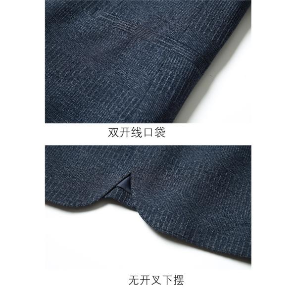 Knit Fabric formal Suit Navy Mens Slim Fit Casual Blazer