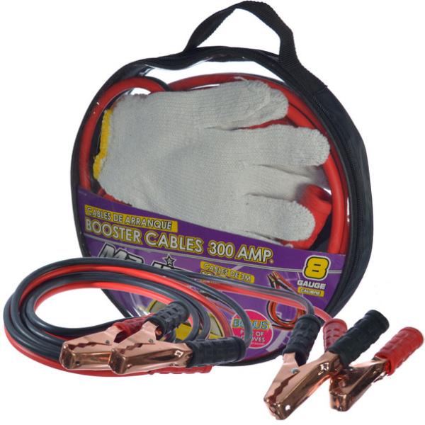 10 футовые кабели для старта автомобильных прыжков 8 калибра 300 ампер Кабель для повышения мощности