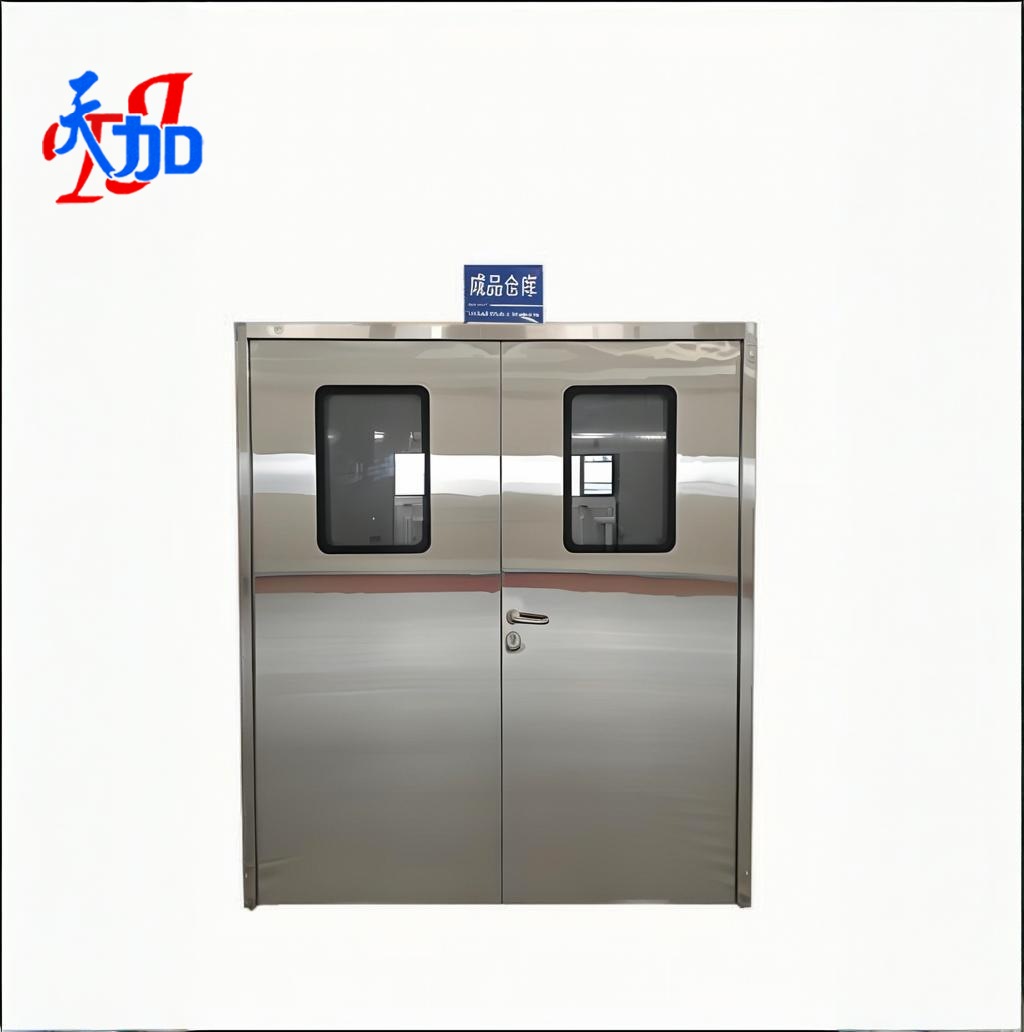 Porte de salle blanche à faible fuite en acier inoxydable / acier galvanisé ayant réussi les tests d'étanchéité à l'air rigoureux