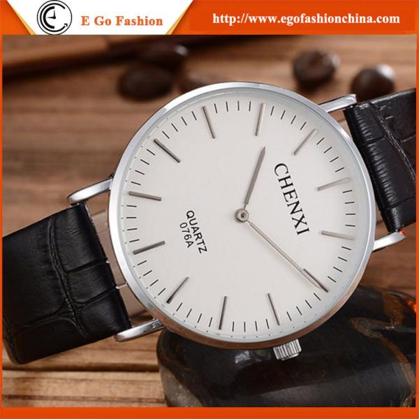 076A Genuine Leather Watch PU Leather Strap Watches Unisex Watch Sports Watch Casual Watch