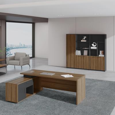 Executive Computer Desk Storage Cabinet Modern Wooden Panel Design Durable Eco