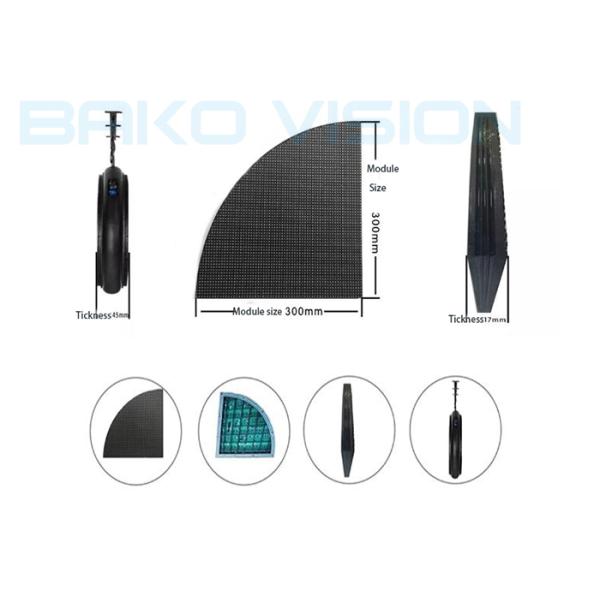 Circle Shape Outdoor Rental LED Display P4.68mm IP65 Waterproof With Wifi Control