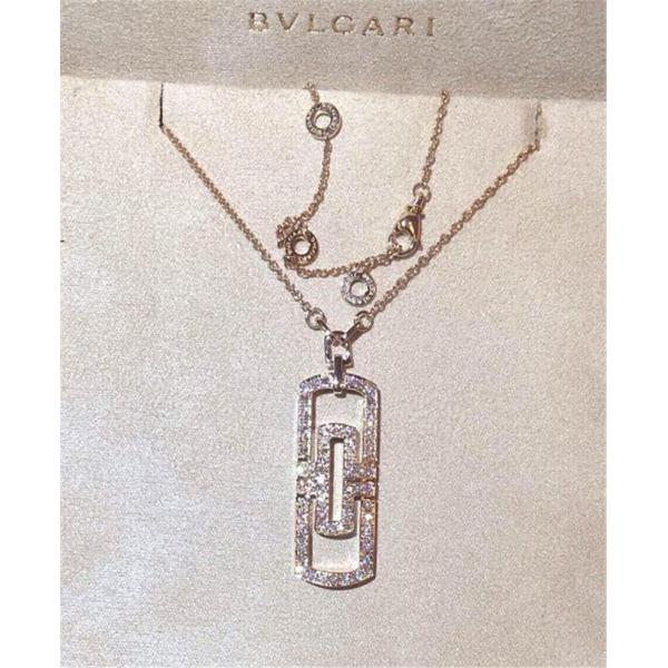 BLuxury jewelry factory high-qualit Parentesi necklace, 18K gold material, decorated with full diamond. Length 50-70 cm.