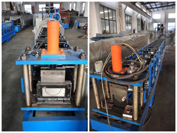 Durable 7.5Kw Aluminum Round Gutter Roll Forming Machine For Downspout
