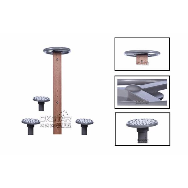 outdoor gym equipment WPC materials based waist exercise equipment