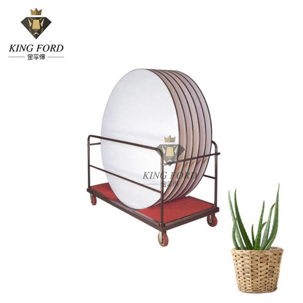 193*92*113CM Hotel Equipments And Supplies Round Table Trolley 16kg