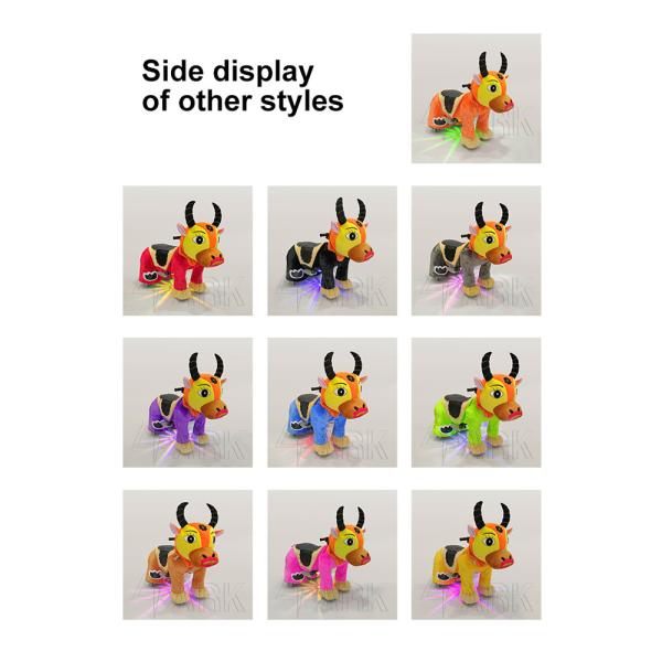 Coin Operated Electric Animal Ride On Toys Stuffed Motorized Plush Riding Animals