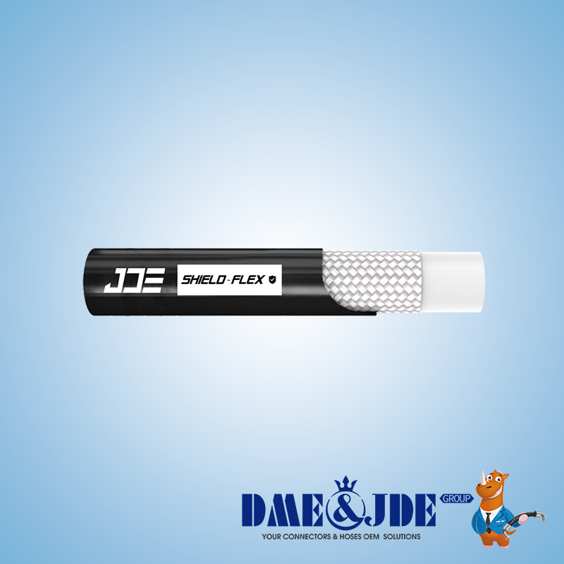 SAE R7 Standard Hydraulic Fluid Hose Black Color Polyester Elastomer 1 Layer Of Textile Braid