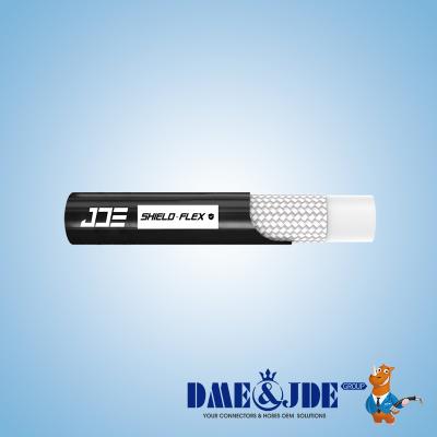 SAE R7 Standard Hydraulic Fluid Hose Black Color Polyester Elastomer 1 Layer Of Textile Braid