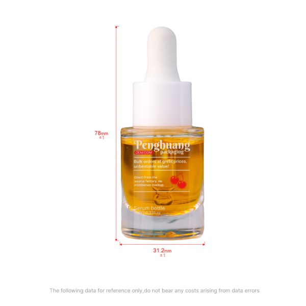 Serum Dropper Bottles Leak Proof Airtight Design with Custom Color and Logo Printing Perfect for Luxury Cosmetic Packaging Needs