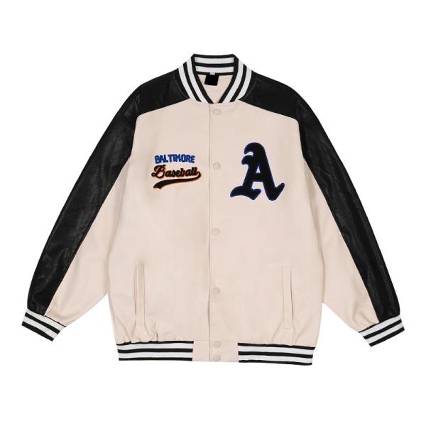 BEIANJI OEM Long Sleeve Baseball Varsity Jackets Plain Blank Letterman Jackets