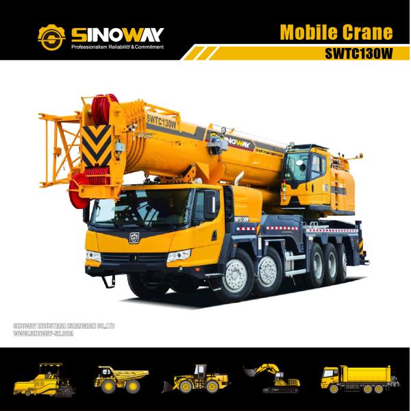 130 Ton Hydraulic Mobile Crane 80km/H For Construction And Engineering